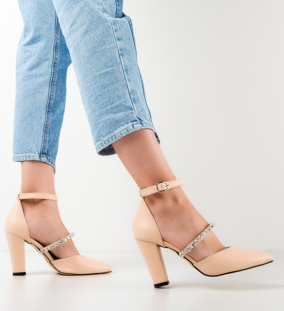 Pantofi Dama Indian Bej | Eleganți și Moderni - imagine 3