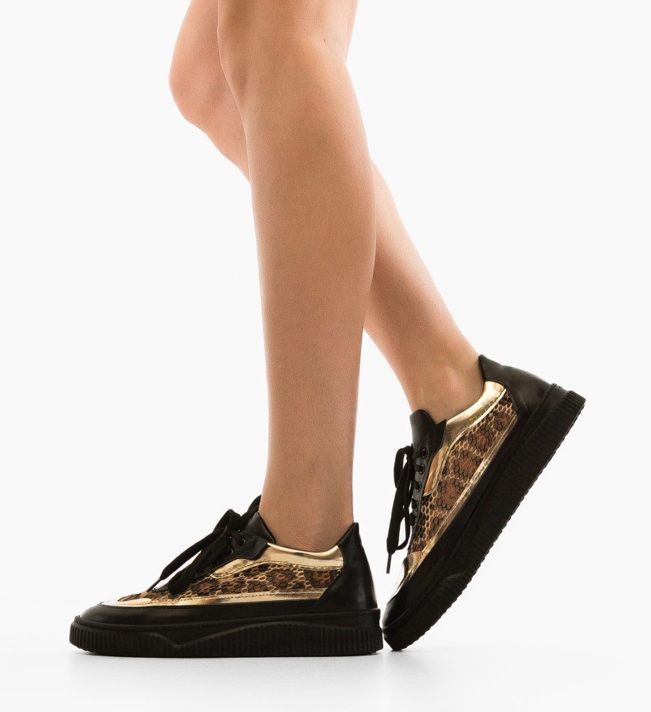 Sneakers Fleralis Negri | Confort și Stil Urban - imagine 2