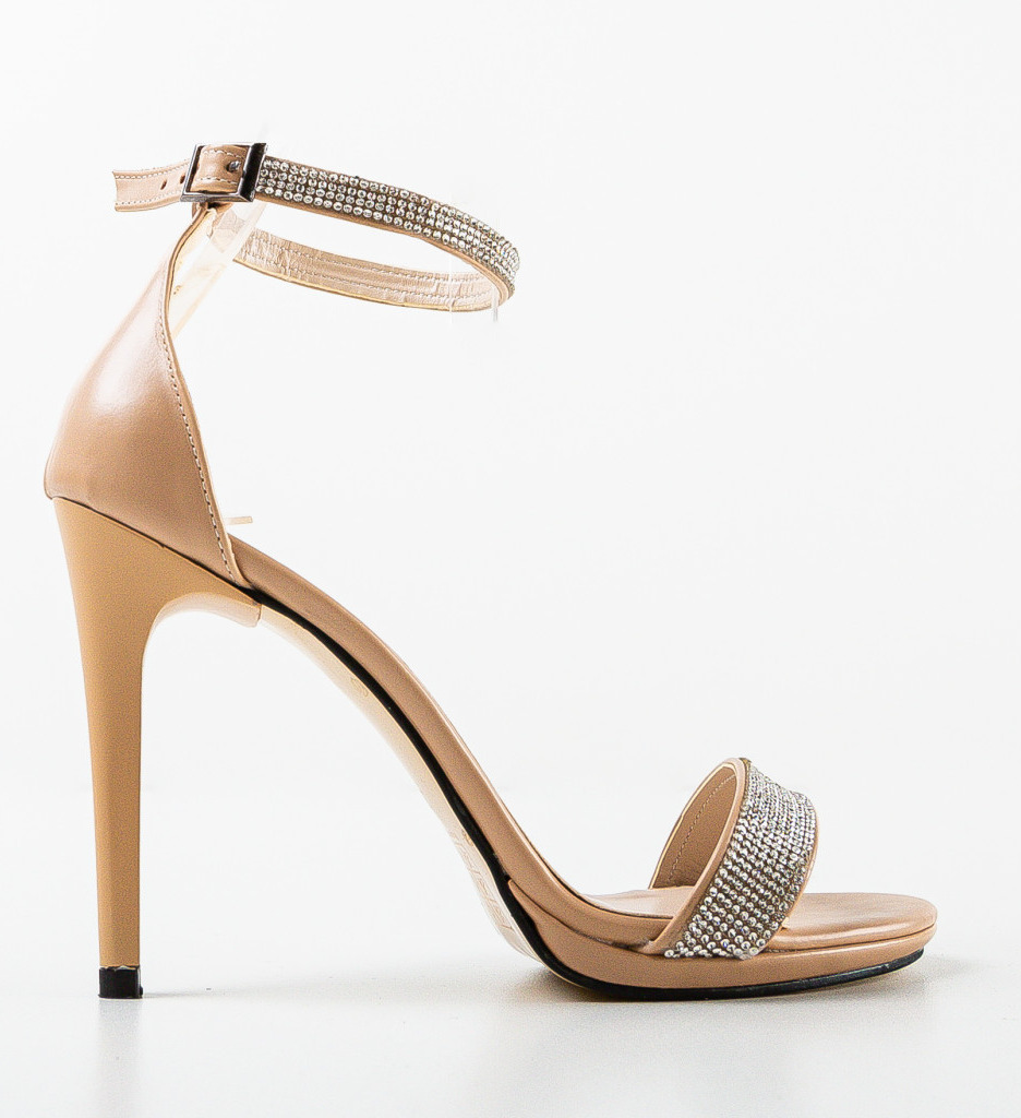 Sandale cu toc Gabaz Nude - Eleganță și Stil - imagine 4