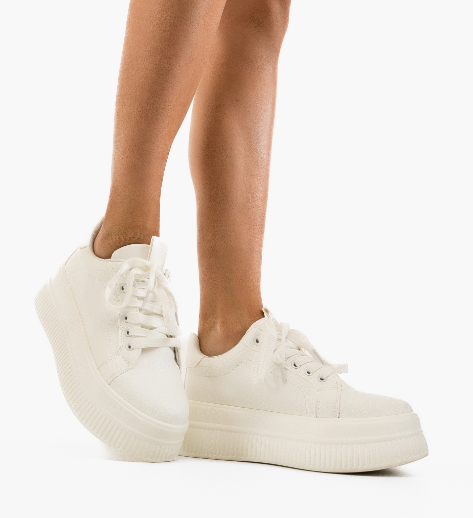 Sneakers Dama Tuyry Albi - Confort și Stil - imagine 3