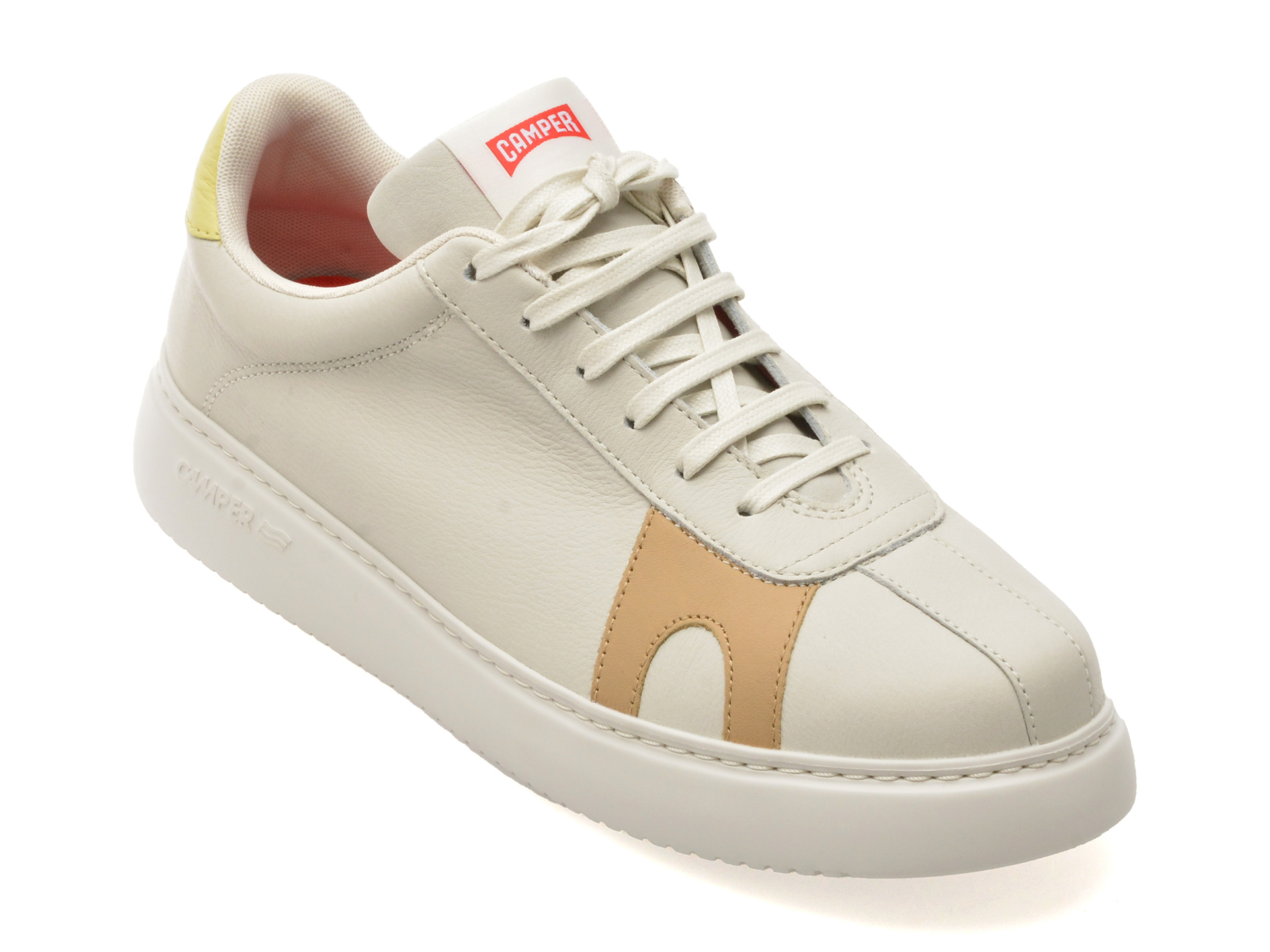 Pantofi Sport Camper albi din Piele Naturală