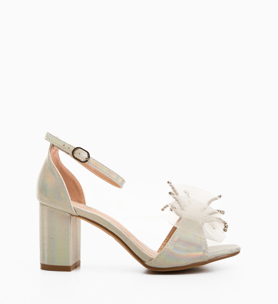 Sandale cu Toc Dyala Argintii | Eleganță Asigurată - imagine 5