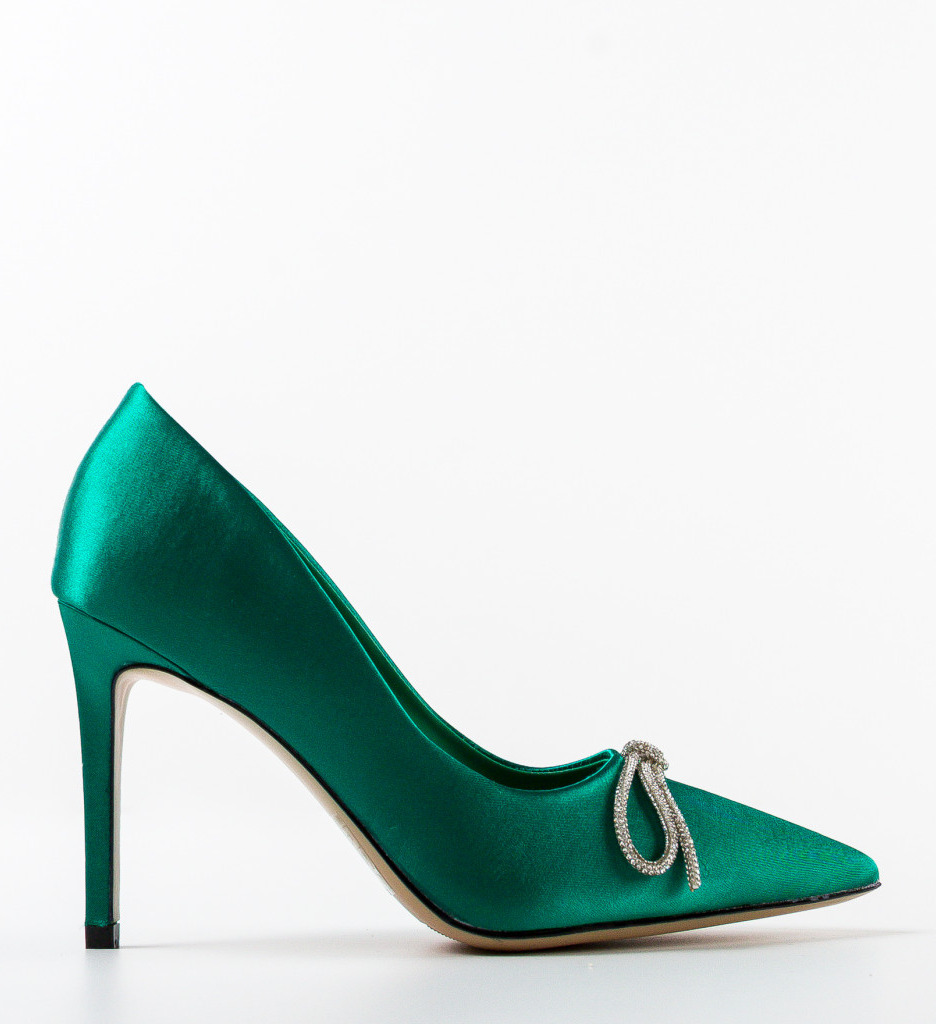Pantofi dama Ishmael Verzi cu toc elegant - imagine 5
