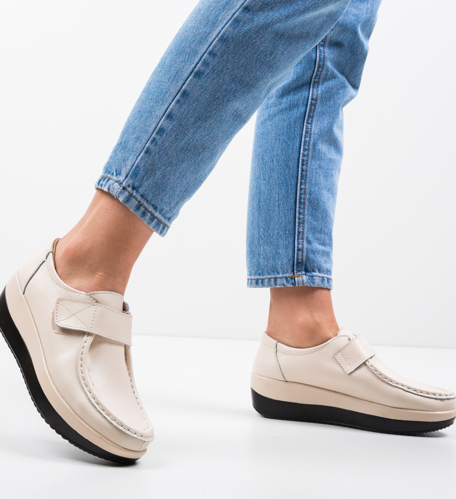 Pantofi Casual Groma Bej | Confort și Eleganță - imagine 4