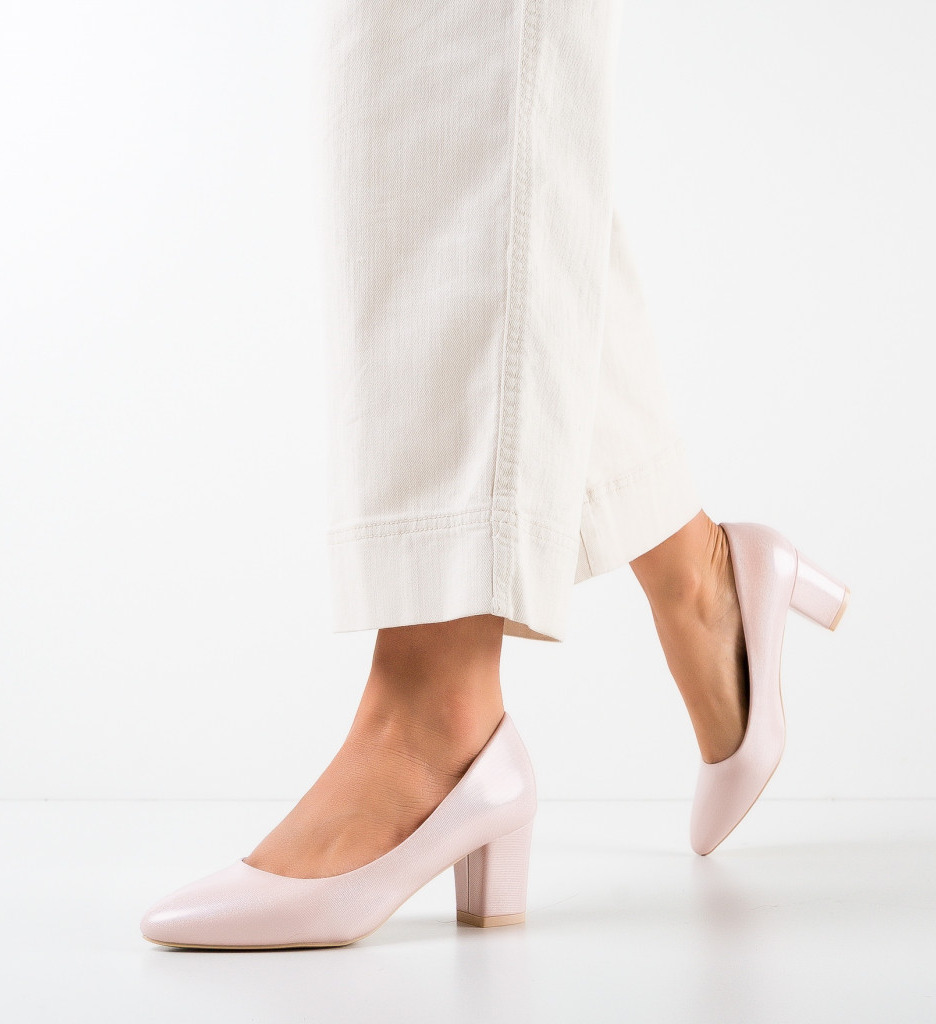 Pantofi cu Toc Bone Roz | Eleganță Asigurată - imagine 2