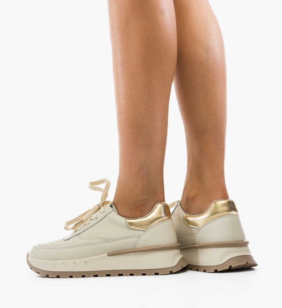 Sneakers Dama Myrya Bej - Confort și Stil - imagine 2