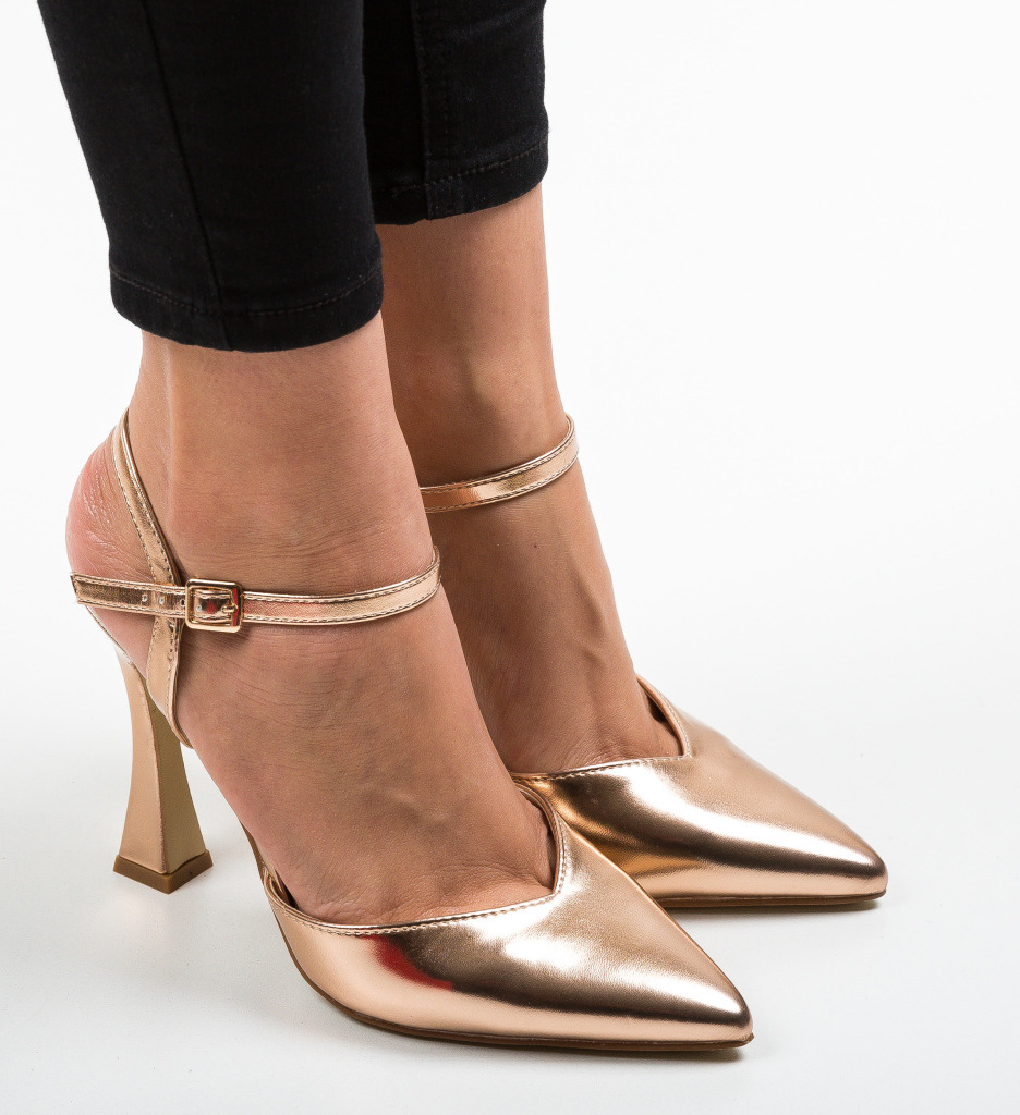 Pantofi Trop Aurii 2 | Eleganță și Stil Unic - imagine 5