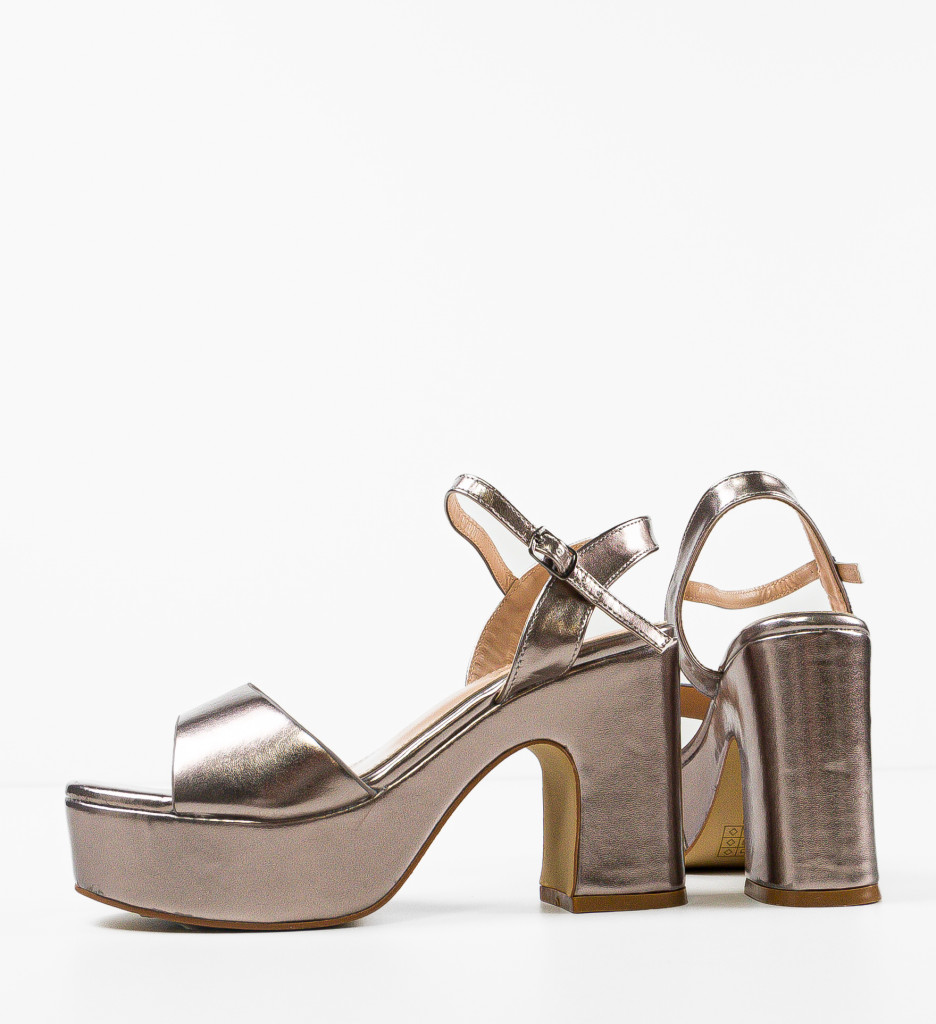 Sandale Mamyat Gri cu Toc - Eleganță Modernă - imagine 6