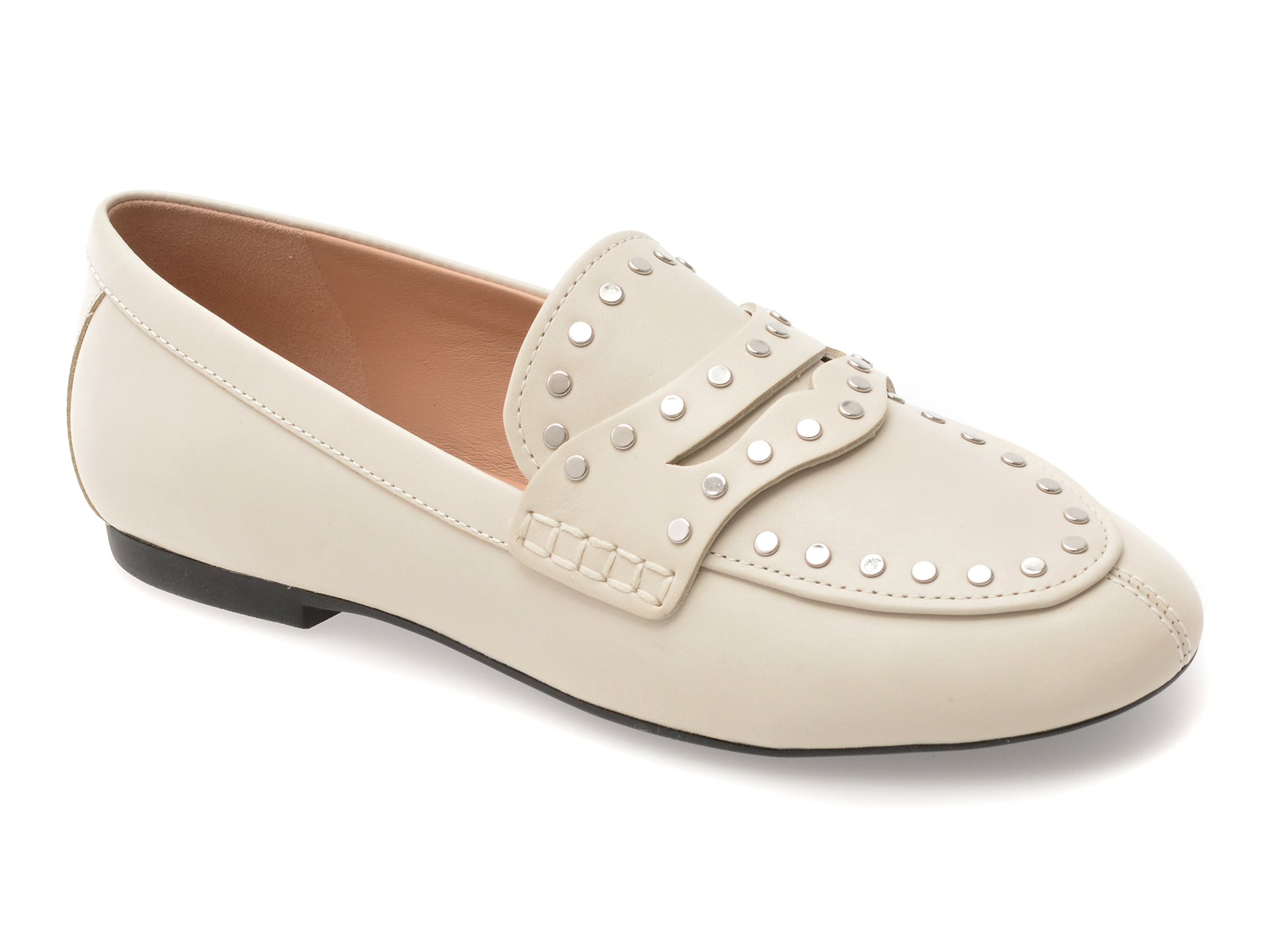 Mocasini Geox D654JC Bej Piele Naturală