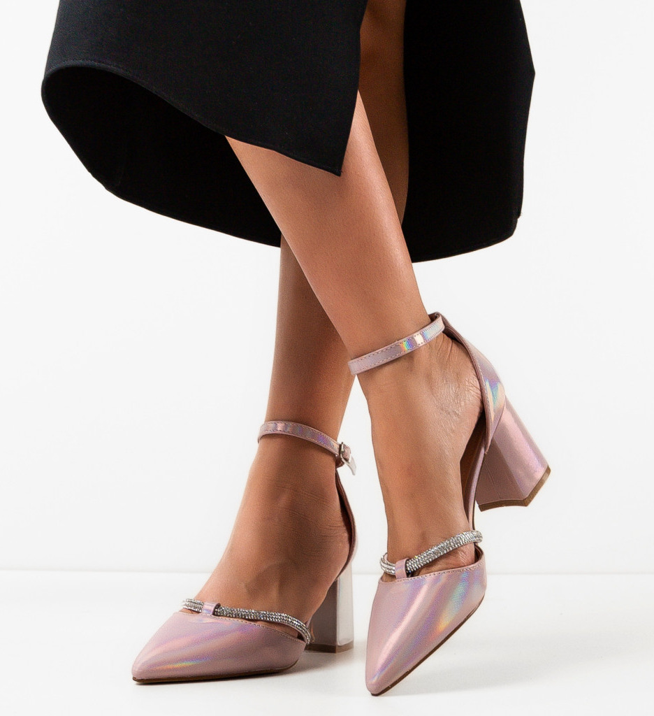 Pantofi cu Toc Lylama Roz - Eleganță și Stil - imagine 3