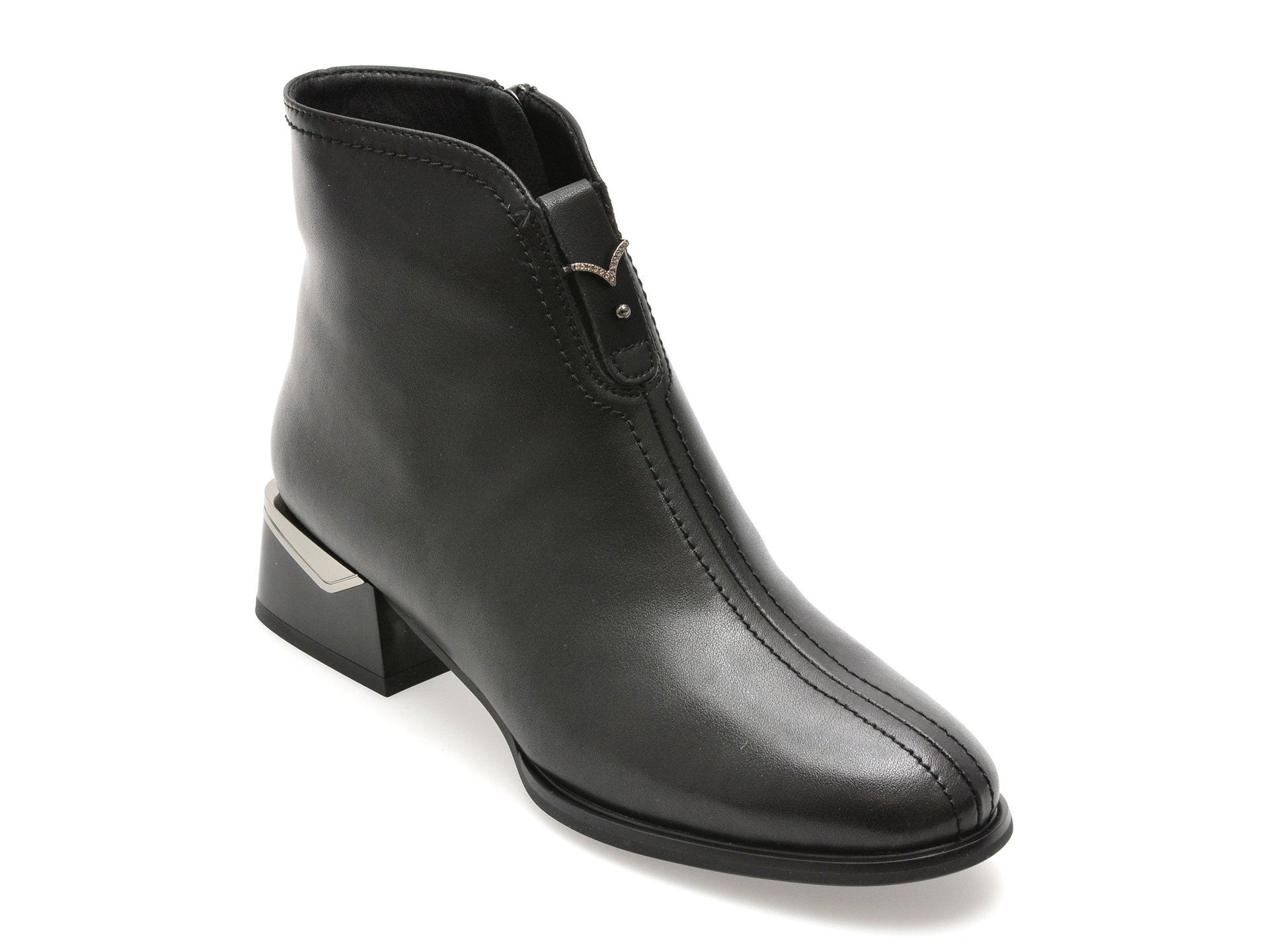 Botine Flavia Passini Negre - Piele Naturală