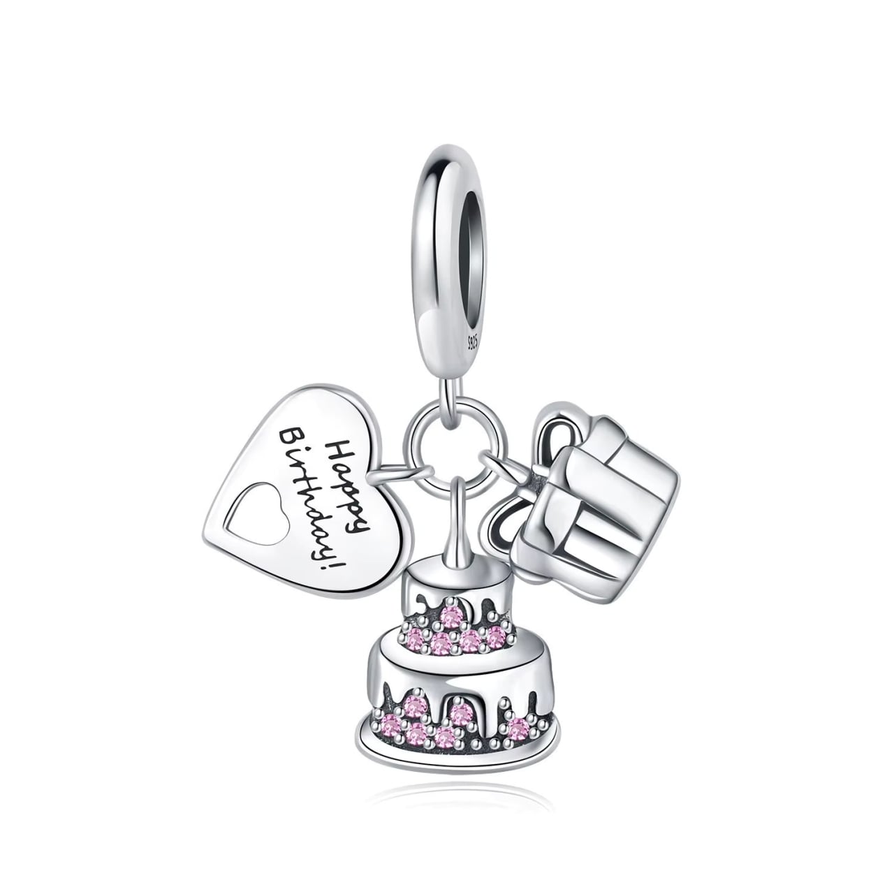 Charm Argint Birthday Delis - Design Elegant