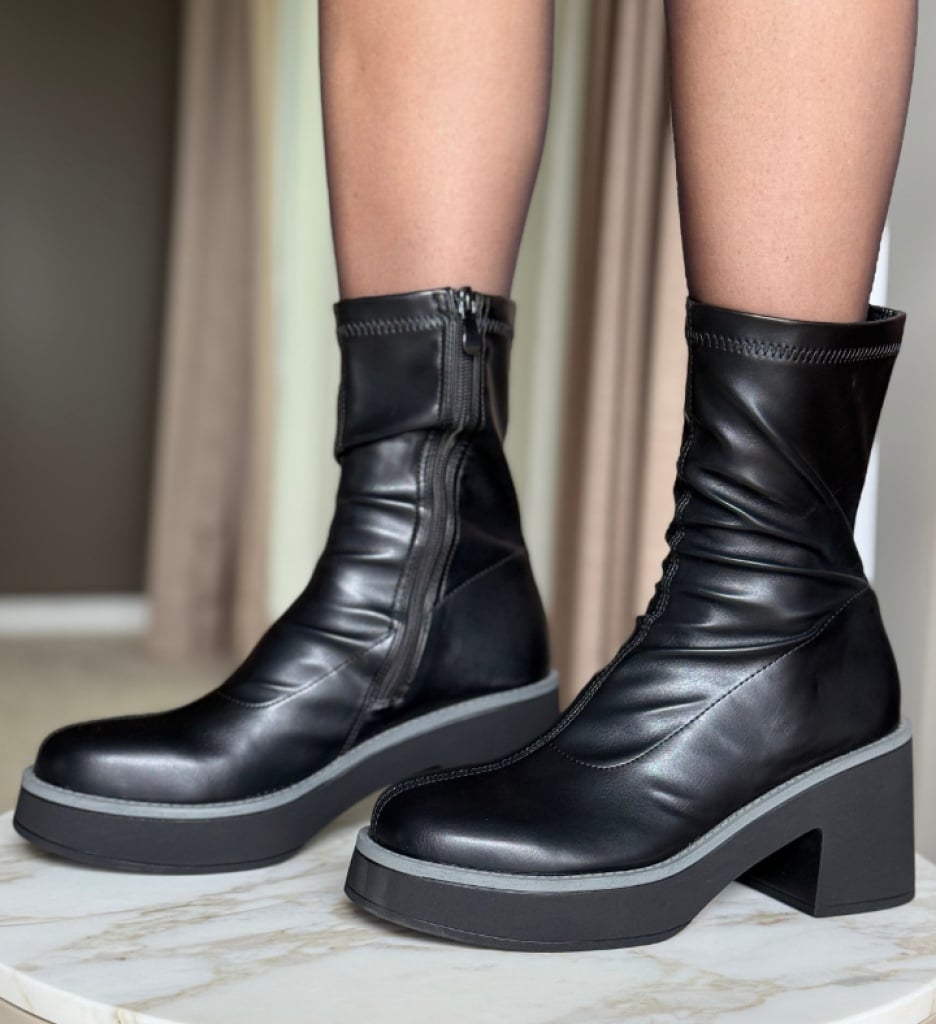 Botine Dama Naom Negre - Eleganță și Stil - imagine 2