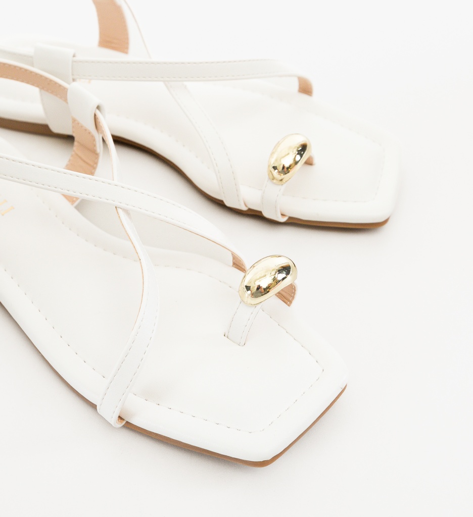 Sandale Yusti Albe Elegante și Confortabile - imagine 6