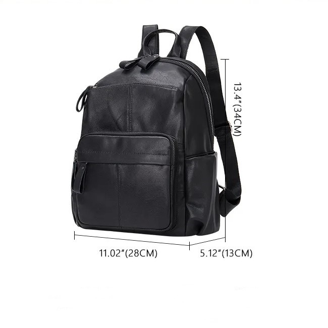 Rucsac Dama Piele Naturala Delis Ananda GT2050 Negru - imagine 3
