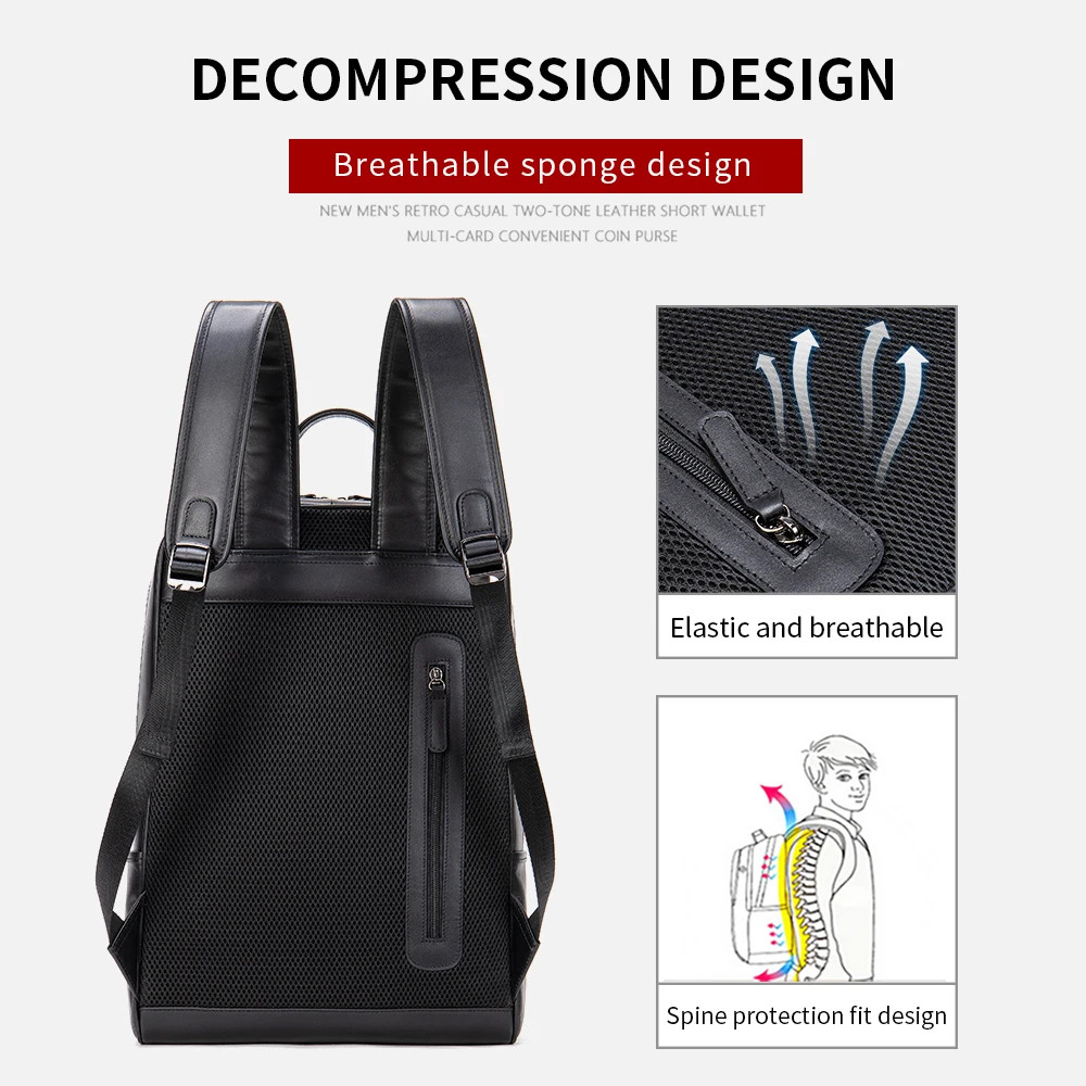 Rucsac Delis Blanchefleur piele naturală Negru - imagine 3