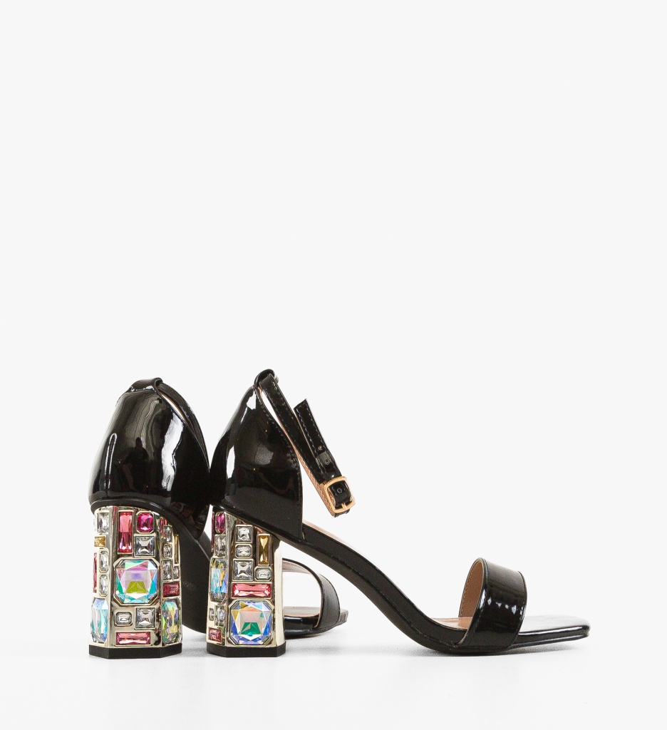 Sandale Toc Saunde Negre - Stil și Eleganță - imagine 3