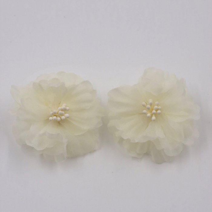 Cercei Statement Floare Voal Alb | Shopika