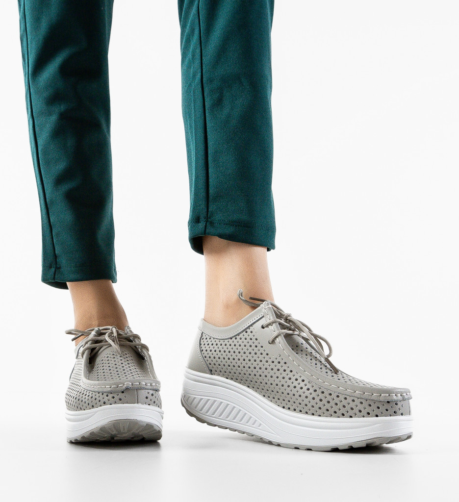 Pantofi Casual Baroco Gri | Confort & Stil - imagine 2