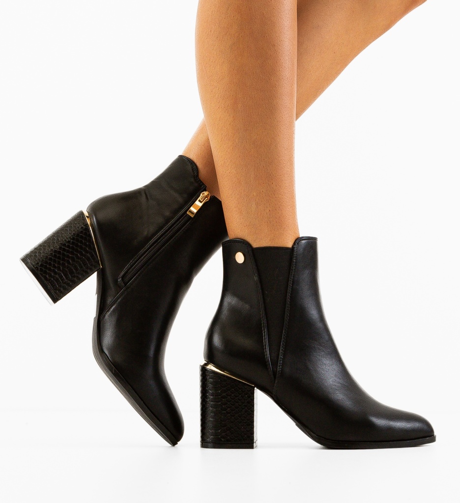 Botine Dama Inimay Negre - Confort și Eleganță