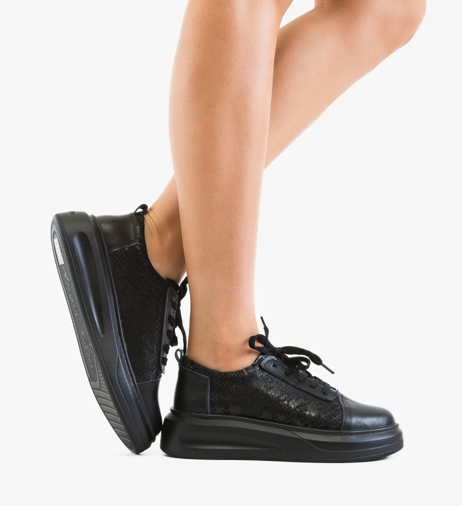 Pantofi Casual Rybu Negri | Confort Stilat - imagine 4