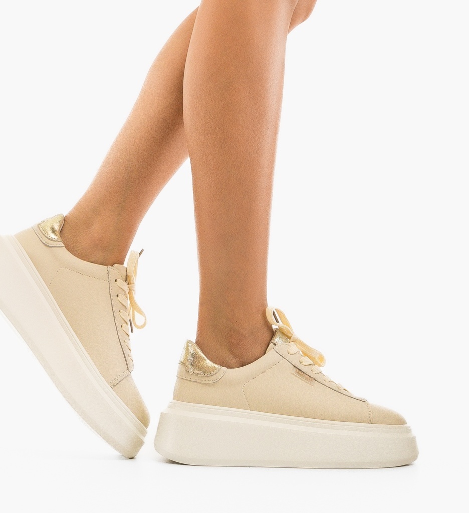 Sneakers Byva Bej - Confort și Stil Urban