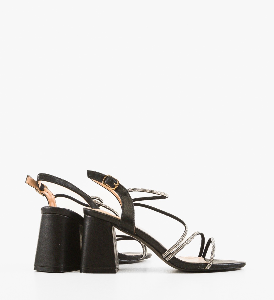 Sandale cu toc Rolo Negre | Eleganță și Confort - imagine 3