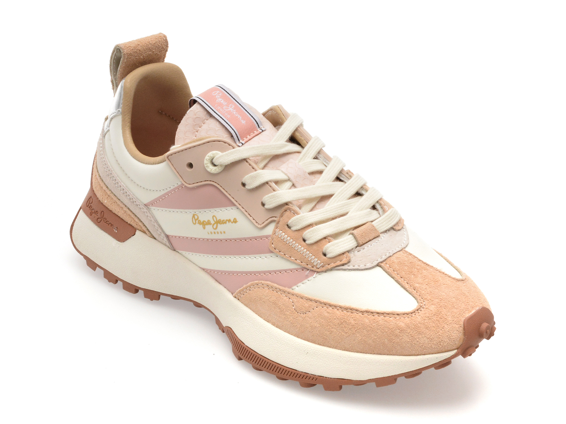 Pantofi Pepe Jeans Roz din Piele Naturală