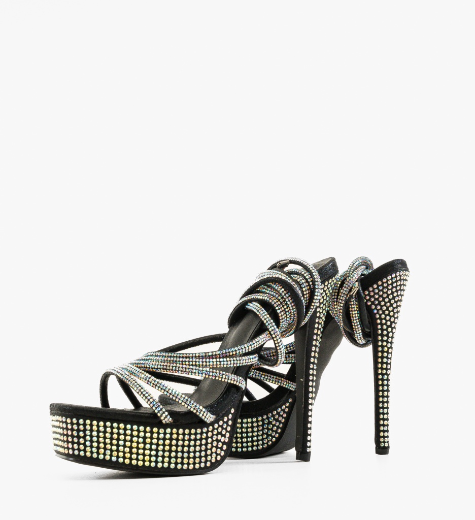 Sandale Wade cu toc negre - Eleganță și stil - imagine 5
