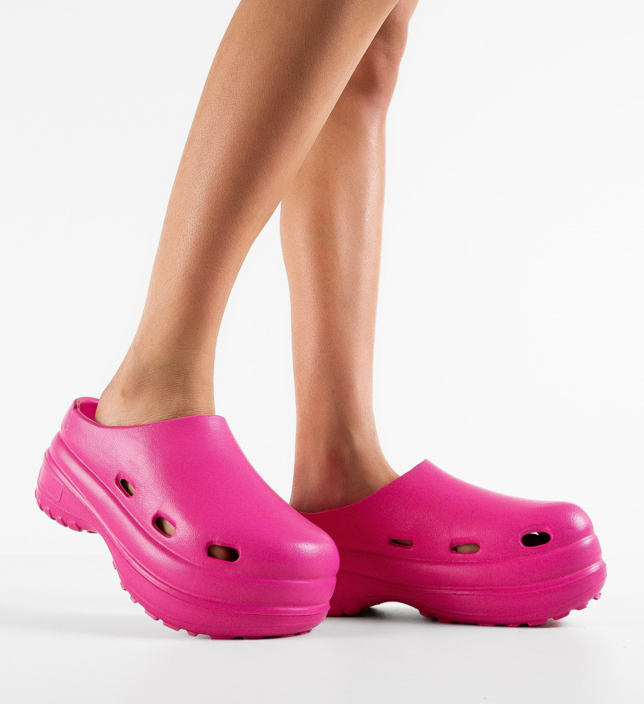 Papuci Dama Freddi Fuchsia - Confort și Stil