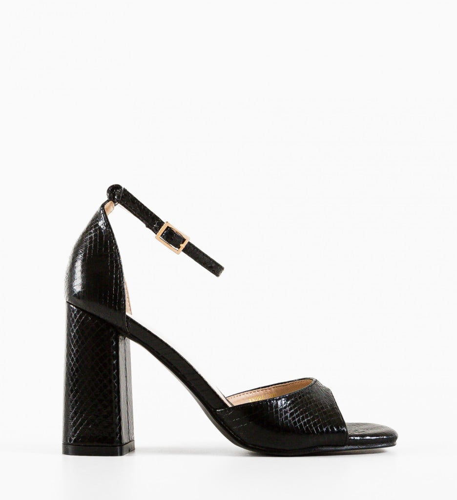 Sandale cu Toc King Negre | Eleganță și Stil - imagine 8