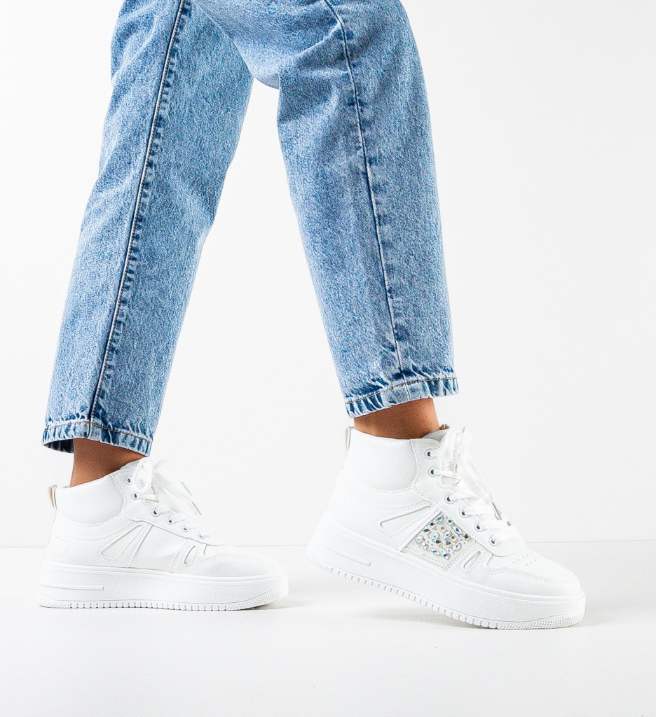 Sneakers Dama Jaria Albi - Confort și Stil - imagine 3