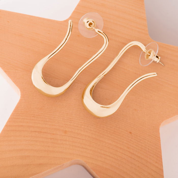 Cercei Abstracti Aurii Shopika | Design Modern