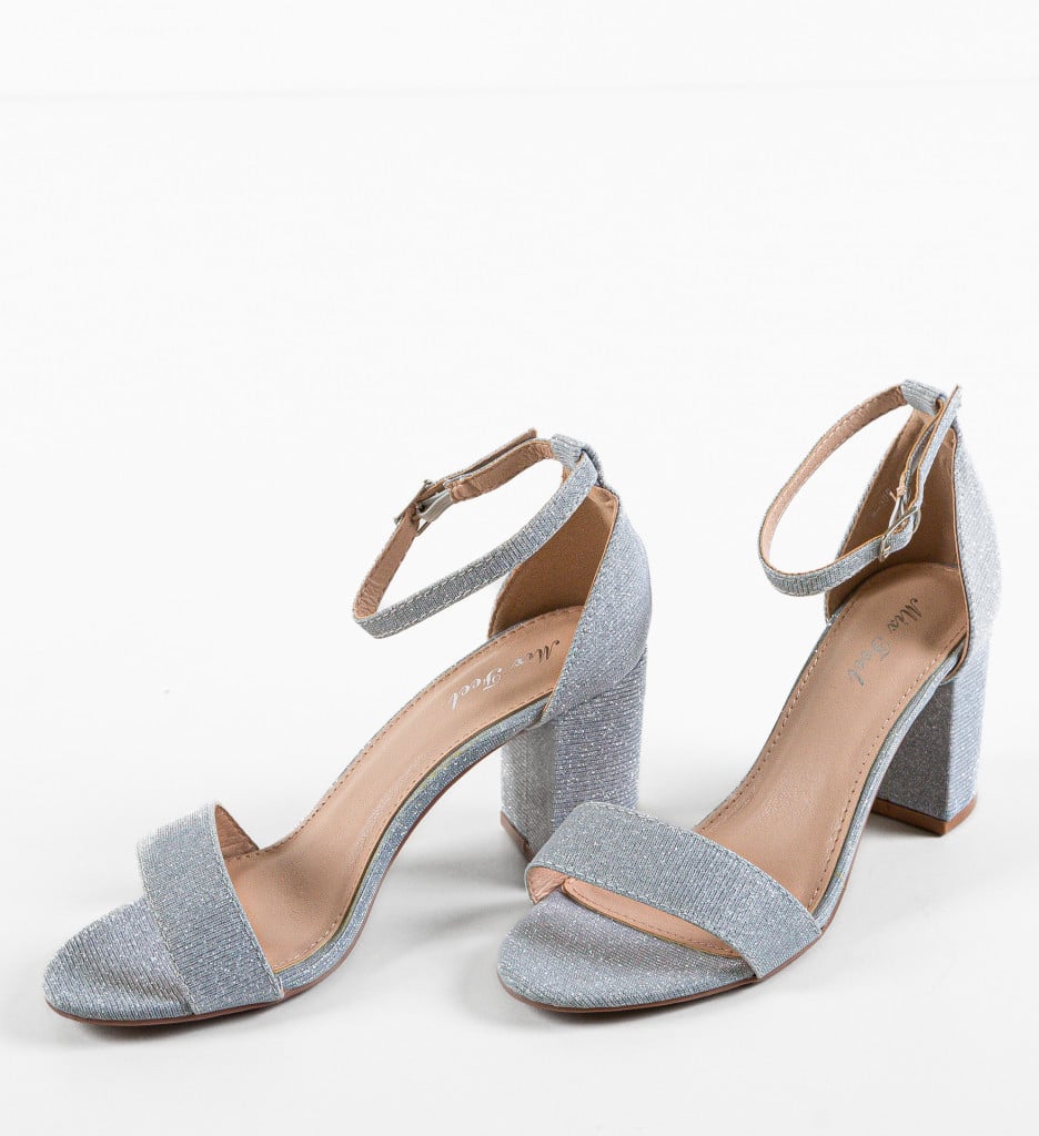 Sandale Toc Dian Argintii - Eleganță Asigurată - imagine 7