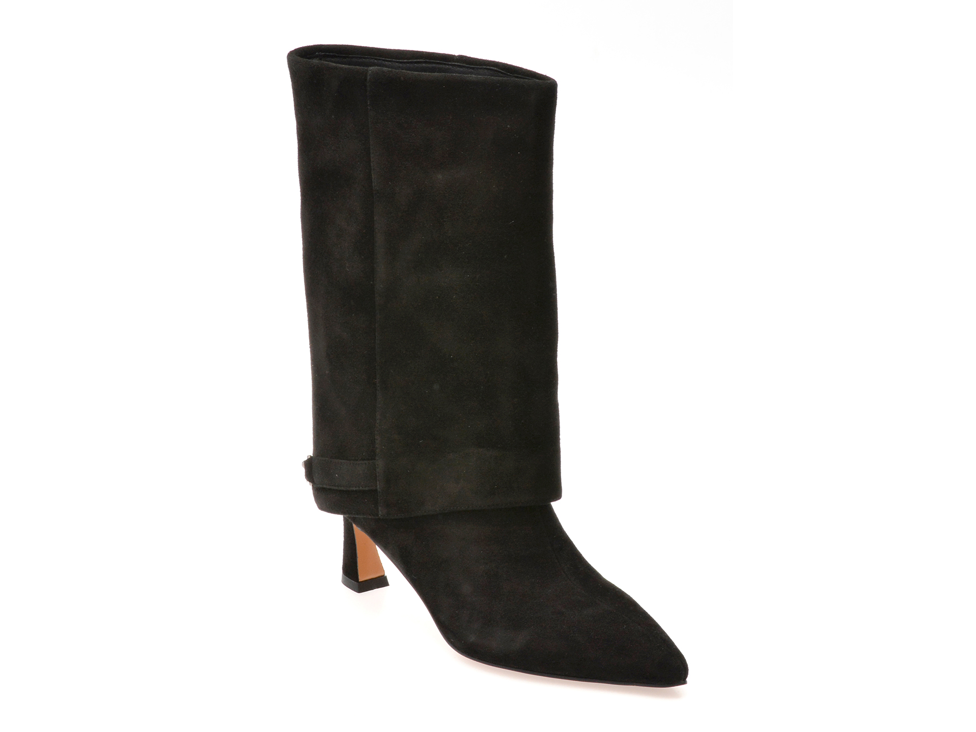Cizme Epica negre din piele întoarsă - Eleganță maximă