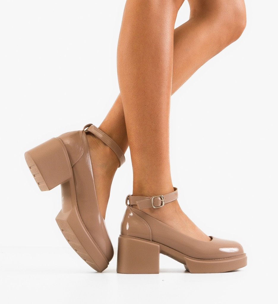 Pantofi Dama Grima Bej - Eleganță și Confort - imagine 2