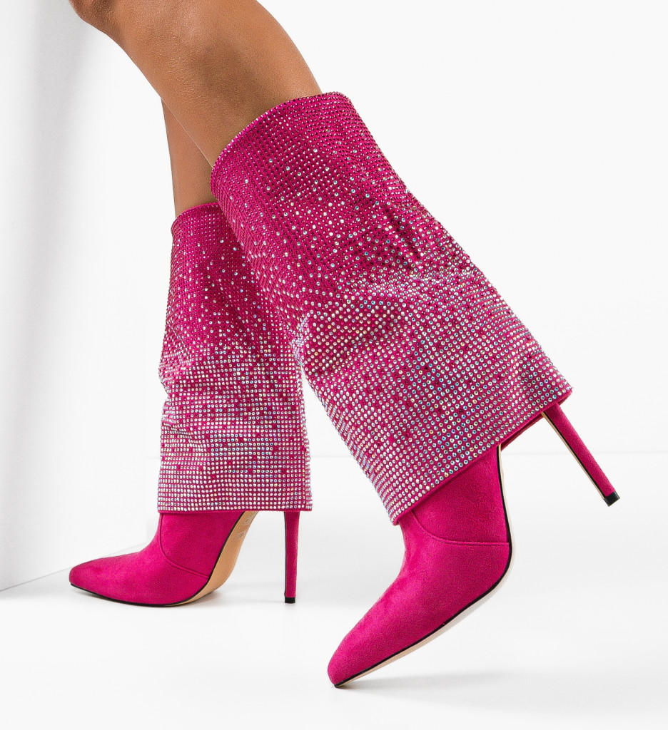 Cizme Dama Jim Fuchsia - Eleganță și Stil - imagine 2