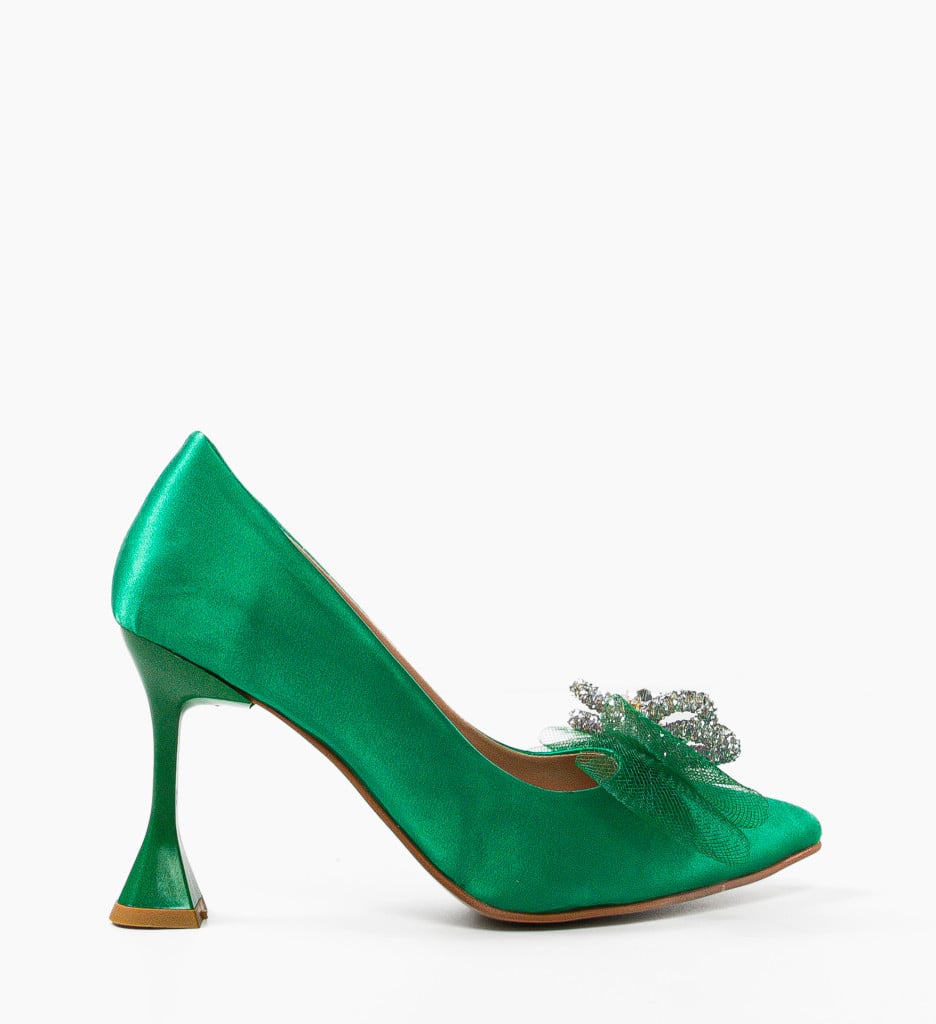 Pantofi Dydyan Verzi Eleganți cu Toc - imagine 6