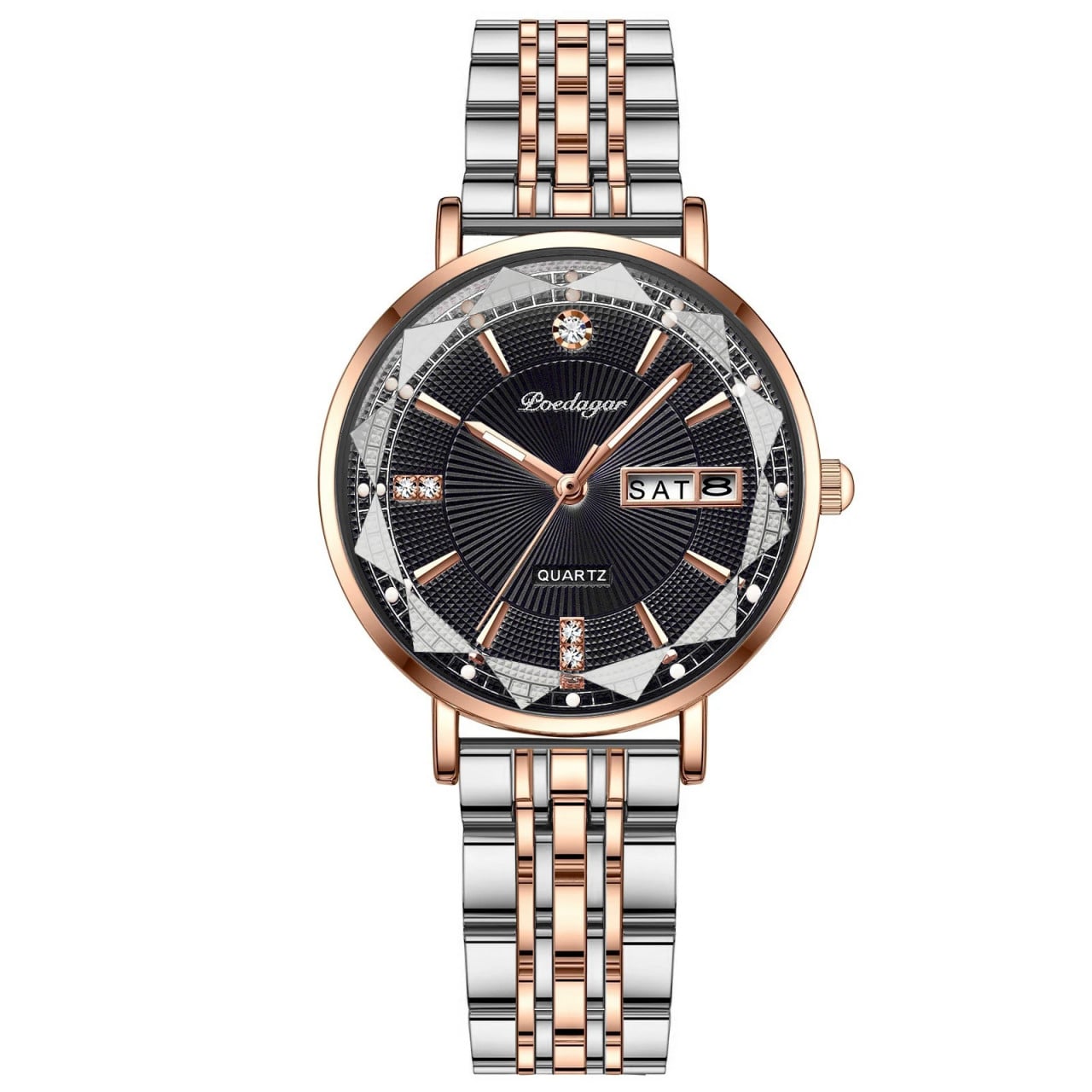 Ceas Dama Poedagar Argintiu-Rose Gold