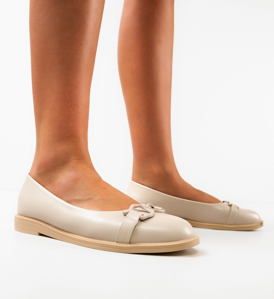Pantofi Casual Dama Starry Bej - Confort & Stil - imagine 3