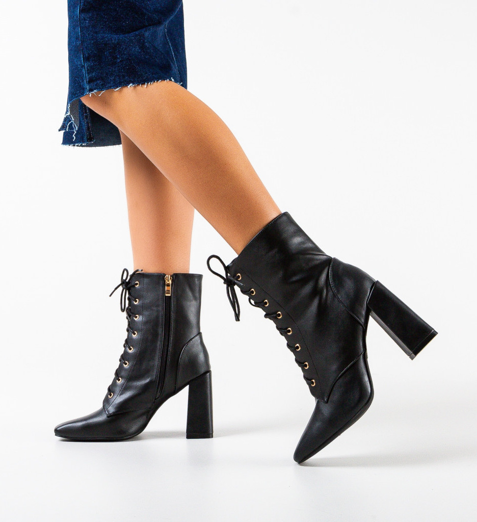 Botine Dama Rupert Negre - Stil si Confort