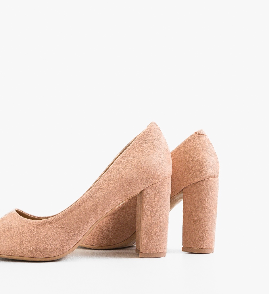 Pantofi cu Toc Yang Nude | Eleganți - imagine 3