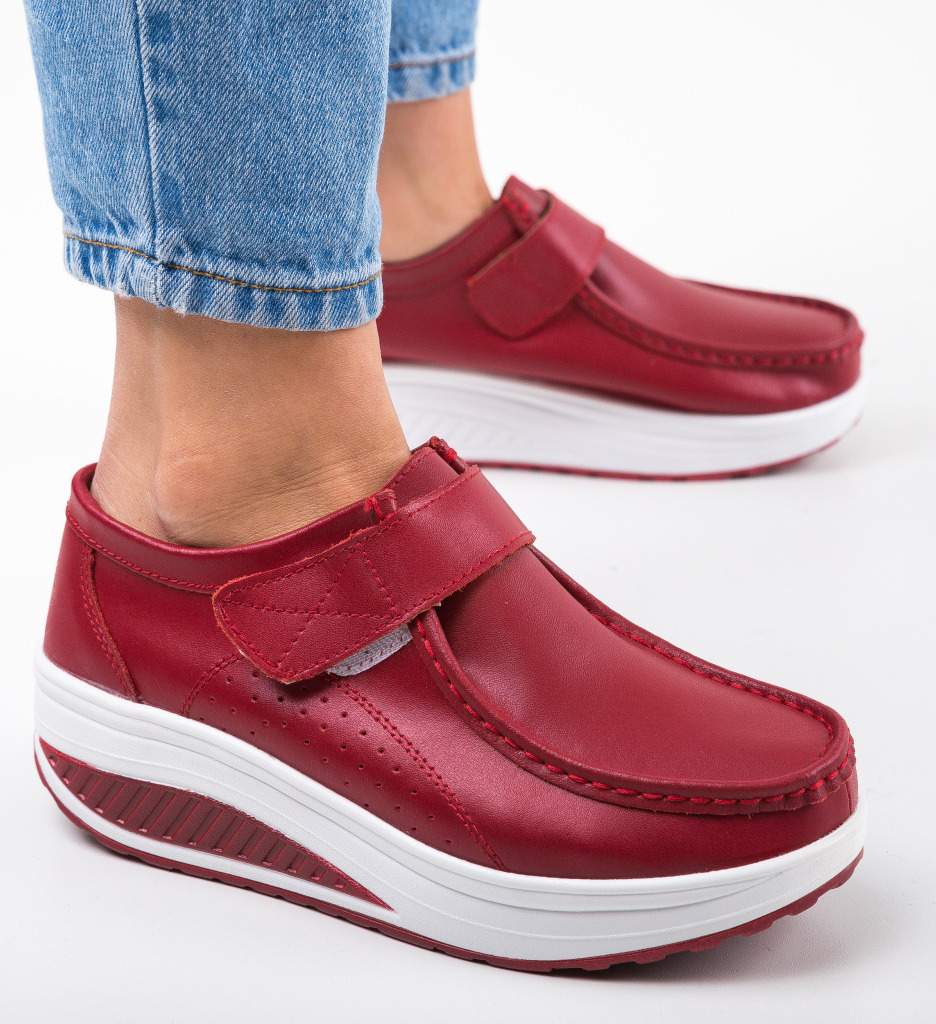 Pantofi Casual Marko Rosii - Stil Urban - imagine 3