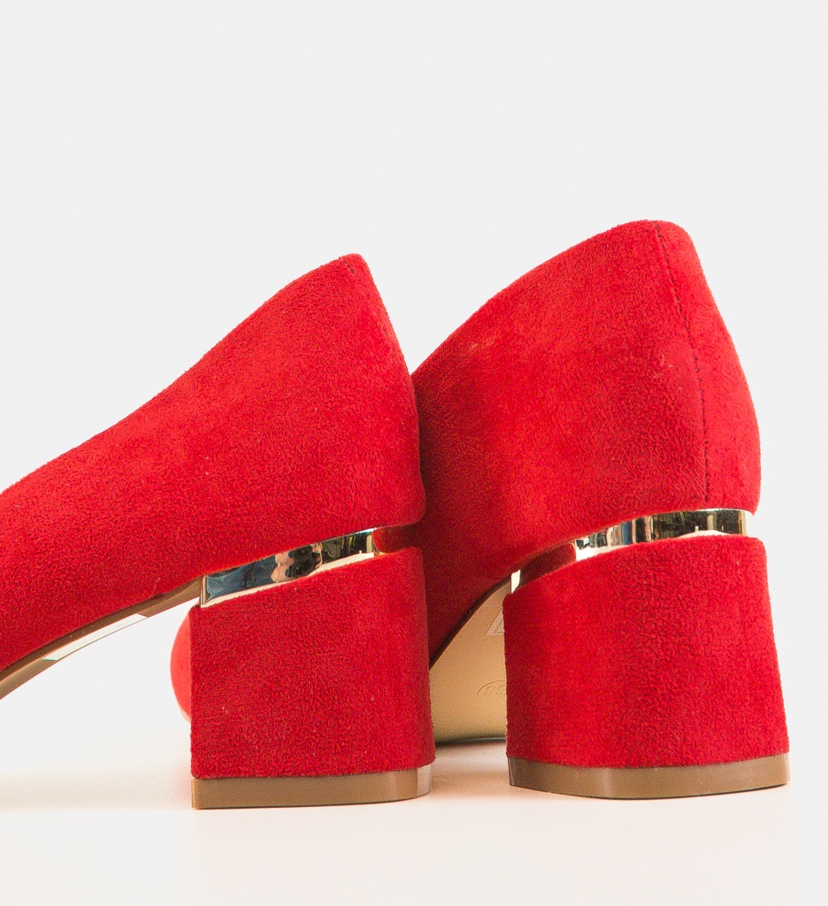 Pantofi Hazmelo Rosii cu Toc - Eleganță Asigurată - imagine 8