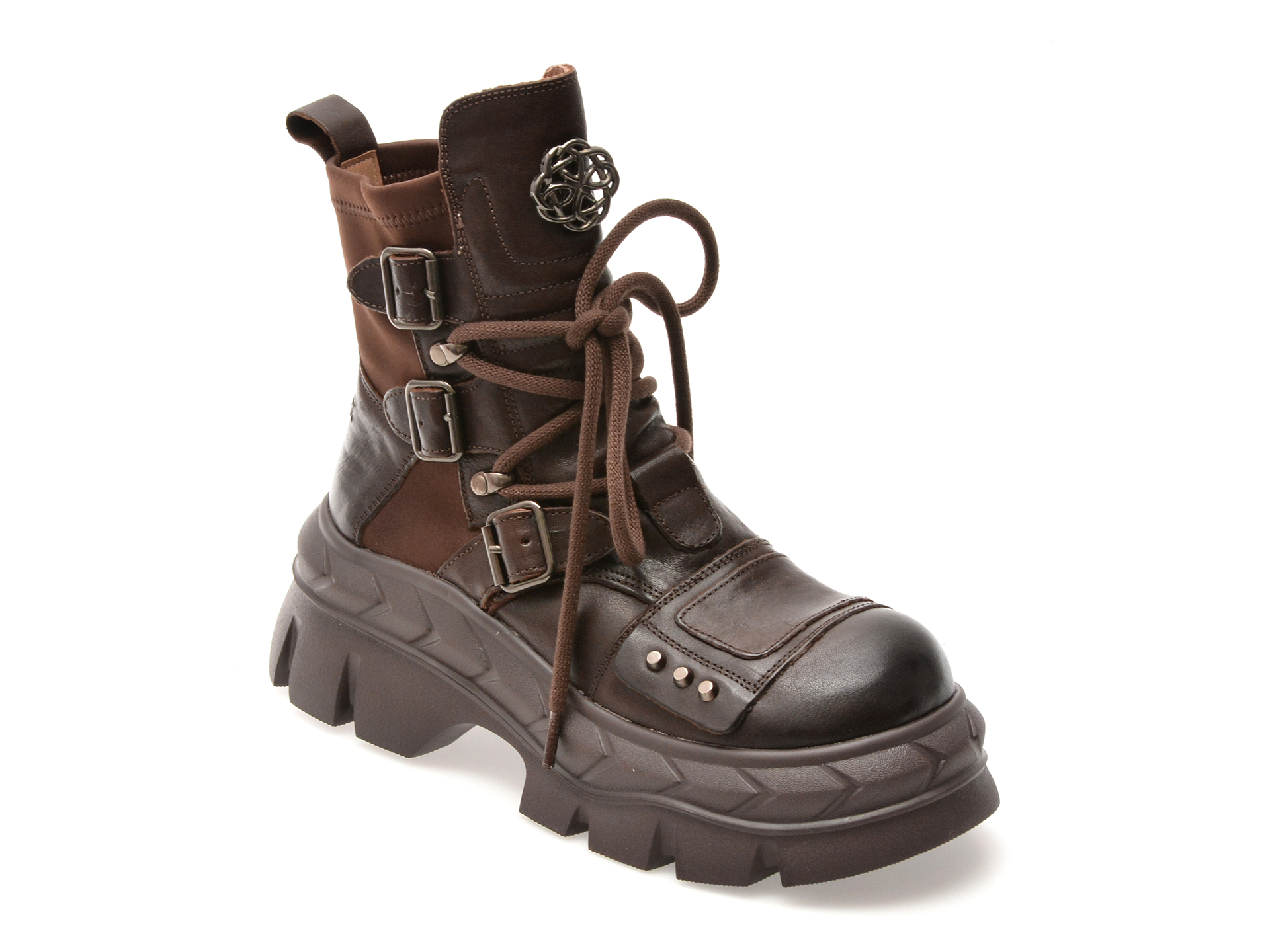 Bocanci Dama Gryxx Maro din Piele Naturala