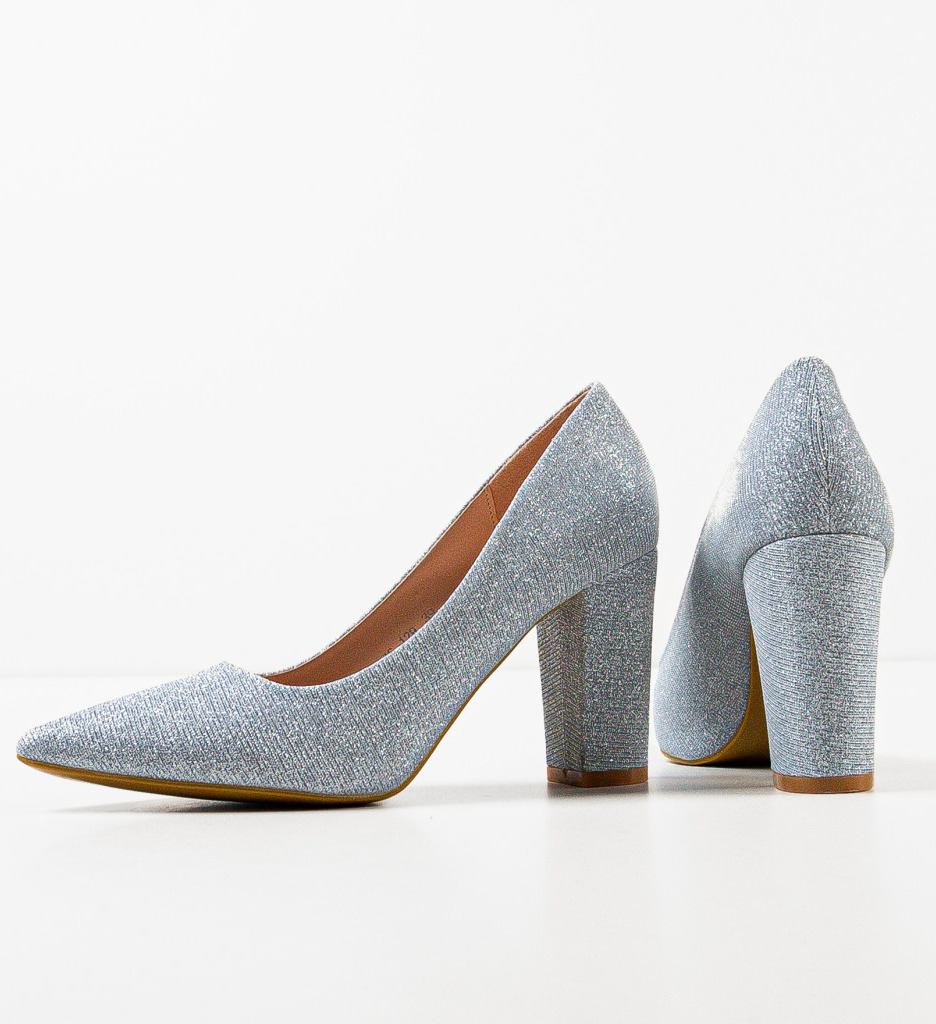 Pantofi dama Potter Argintii - Eleganta si Stil - imagine 6