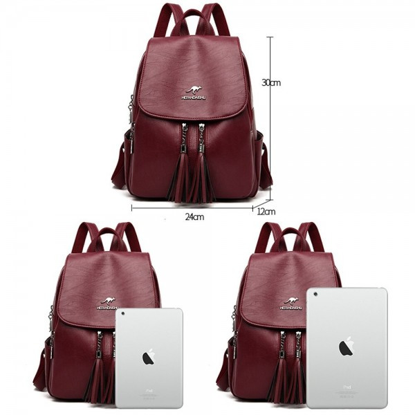 Rucsac dama Amanda GT557 bordo, Ysds, practic si spatios - imagine 8