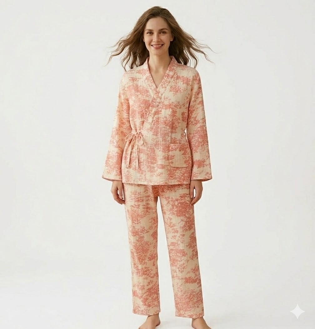 Pijama Dama 2 piese Velvet Calm Roz