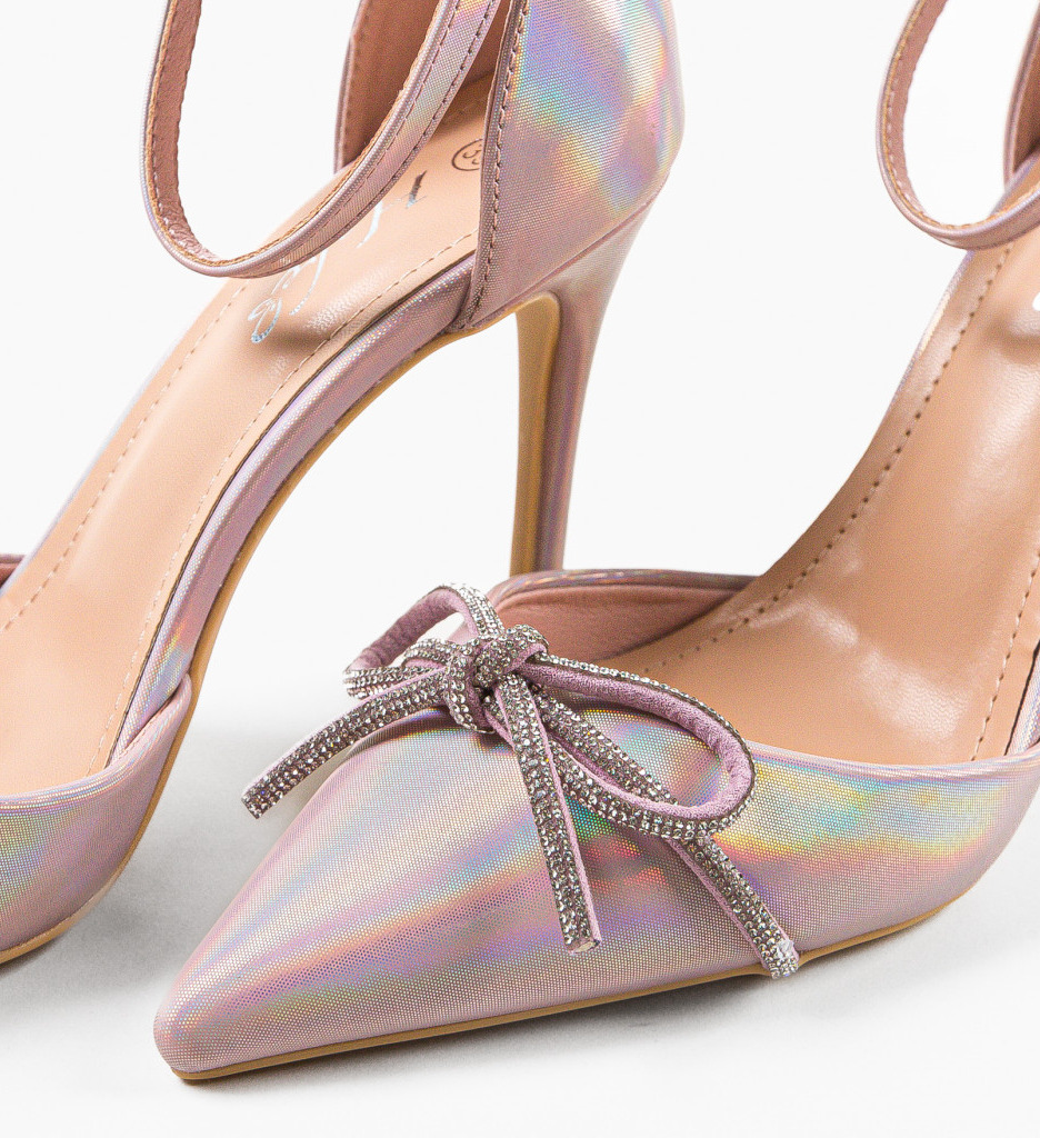 Pantofi Toc Roz Eleganți - Stil Feminin - imagine 7