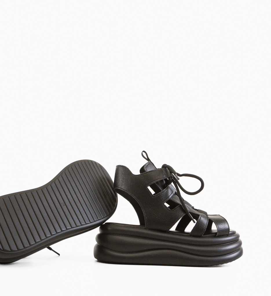 Sandale Dama Hartle Negre - Eleganță și Confort - imagine 5